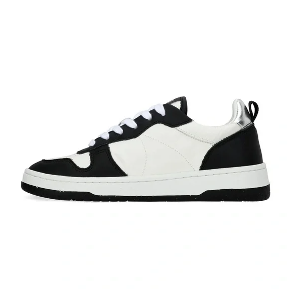 Classic Black and White Women's Sneakers - Picture 2 of 4